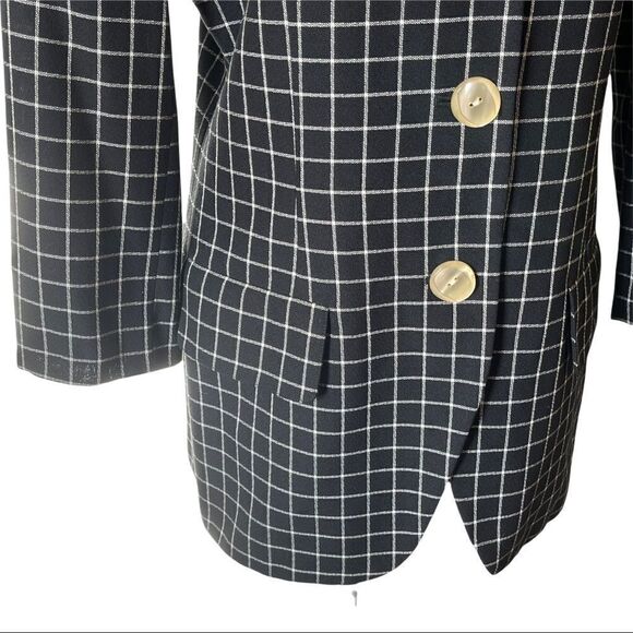 Alvin Bell New York Vintage B&W Plaid Blazer Size 10 - Picture 6 of 14